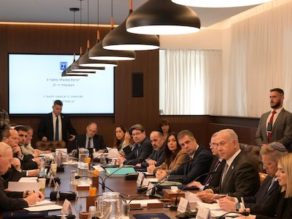 جانب من اجتماع مجلس الوزراء الإسرائيلي المصغر. 12 فبراير 2023 - twitter/IsraeliPM_heb