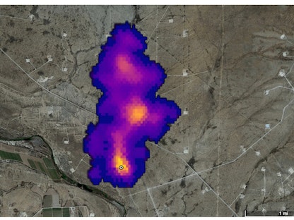 سحابة بسبب انبعاثات الميثان في ولاية نيو مكسيكو الأميركية. 26 أكتوبر 2022 - nasa.gov