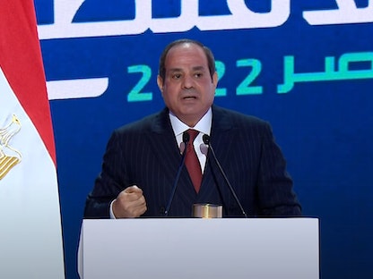 الرئيس المصري عبد الفتاح السيسي في مؤتمر اقتصادي في مصر - الشرق