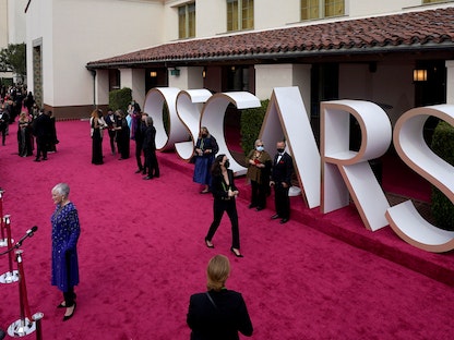 السجادة الحمراء استعداداً لتوزيع جوائز الأوسكار في الحفل رقم 93 في لوس أنجلوس. 25 أبريل 2021 - REUTERS