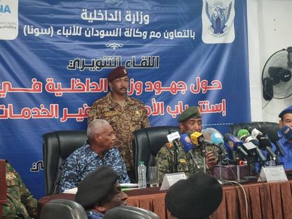 رئيس مجلس السيادة الانتقالي في السودان، عبد الفتاح البرهان، متحدثاً في مؤتمر نظمته وكالة الأنباء السودانية، الخرطوم، 6 أغسطس 2025 - وكالة الأنباء السودانية