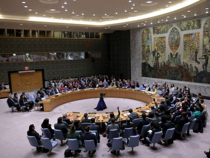 اجتماع مجلس الأمن التابع للأمم المتحدة بشأن الصراع بين إسرائيل وحماس في مقر الأمم المتحدة بولاية نيويورك الأميركية. 16 أكتوبر 2023 - Reuters