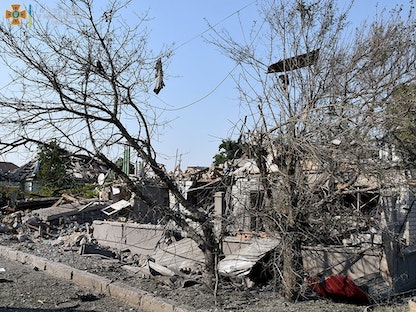 قصف مجمع سكني خاص في ميكولايف - 29 أغسطس 2022 - SES Ukraine via REUTERS