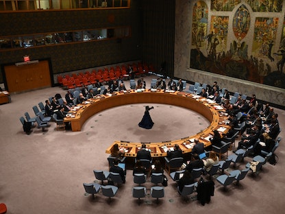 جلسة عامة لمجلس الأمن بشأن قضية الأسلحة الكيماوية السورية في نيويورك. 5 يناير 2023. - AFP
