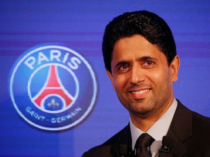 ناصر الخليفي رئيس نادي باريس سان جيرمان الفرنسي - REUTERS