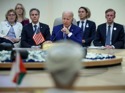 الرئيس الأميركي جو بايدن خلال قمة جدة - 15 يوليو 2022 - REUTERS