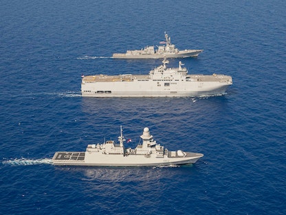 جانب من المناورات البحرية بين مصر والولايات المتحدة في البحر المتوسط- 3 سبتمر 2022 - facebook/EgyArmySpox