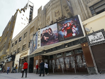 واجهة دار عرض سينما "مترو" في وسط العاصمة المصرية القاهرة - 26 أغسطس 2020 - AFP