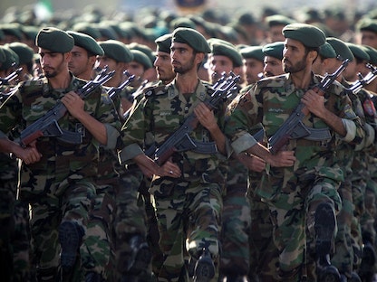 عرض عسكري لـ"الحرس الثوري" الإيراني في طهران - 22 سبتمبر 2007 - REUTERS