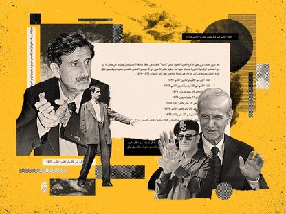 صورة تعبيرية تضم الرئيس السوري الراحل حافظ الأسد والزعيم الدرزي الراحل كمال جنبلاط - "المجلة"
