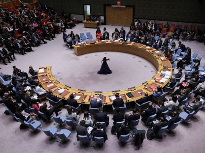 جانب من اجتماع أعضاء مجلس الأمن بمقر الأمم المتحدة في نيويورك. 25 مارس 2024 - REUTERS