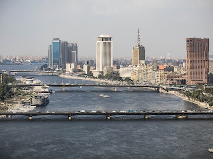 منظر جوي لجسور تربط شطري نهر النيل في العاصمة المصرية القاهرة - Getty Images