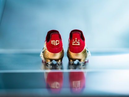 حذاء أديداس الجديد الذي يحمل توقيع محمد صلاح - TWITTER/@SoccerBible