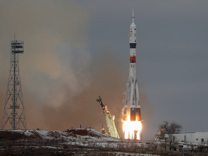 مركبة الفضاء Soyuz MS-20 تنطلق إلى محطة الفضاء الدولية (ISS) في بايكونور كوزمودروم، كازاخستان- 8 ديسمبر 2021  - REUTERS