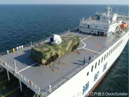 نظام الليزر LY-1 على السطح المفتوح لسفينة شحن مدنية تحمل اسم Vessel - Defense Blog