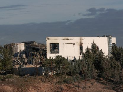 مبنى مدمر في أعقاب ضربة صاروخية شنها "الحرس الثوري" الإيراني على أربيل في إقليم كردستان العراق. 16 يناير 2024 - AFP