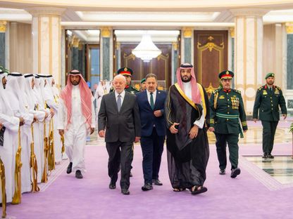 ولي العهد السعودي الأمير محمد بن سلمان يستقبل الرئيس البرازيلي لولا دا سيلفا في الرياض. 28 نوفمبر 2023 - @spagov