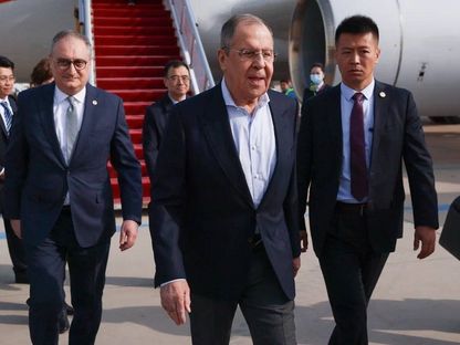وزير الخارجية الروسي سيرجي لافروف يصل بكين في زيارة رسمية تستمر يومين. 8 أبريل 2024 - @mfa_russia