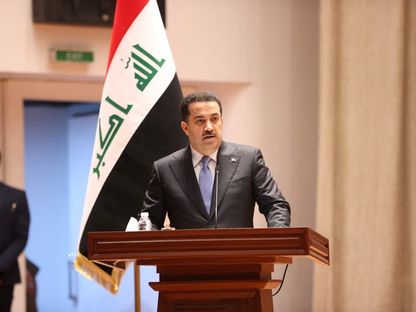 رئيس الوزراء العراقي محمد شياع السوداني أثناء التصويت على حكومته في البرلمان، 27 أكتوبر 2022 - REUTERS