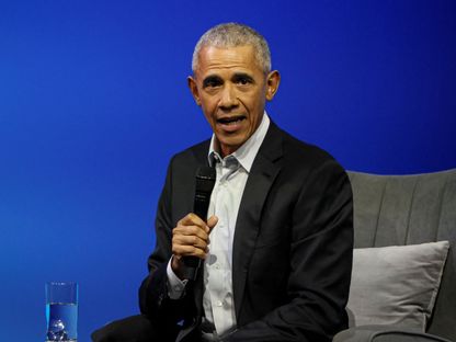 الرئيس الأميركي السابق باراك أوباما يتحدث في منتدى الديمقراطية التابع لمؤسسة "أوباما" في نيويورك. 17 نوفمبر 2022 - REUTERS - REUTERS