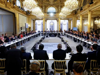 مؤتمر باريس.. أكثر من مليار يورو لغزة وماكرون يدعو للعمل على وقف النار