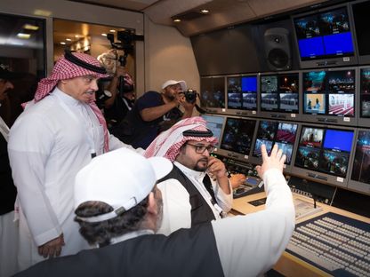 وزير الإعلام السعودي سلمان الدوسري يزور مقر هيئة الإذاعة والتلفزيون في مشعر منى. 14 يونيو 2024 - @SalmanAldosary