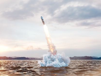 جانب من انطلاق الصاروخ Trident II D 5 القادر على حمل رأس نووي - - lockheedmartin.com