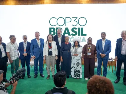 جانب من فعاليات مؤتمر كوب 30 في بليم، البرازيل. 11 نوفمبر 2025 - cop30.br