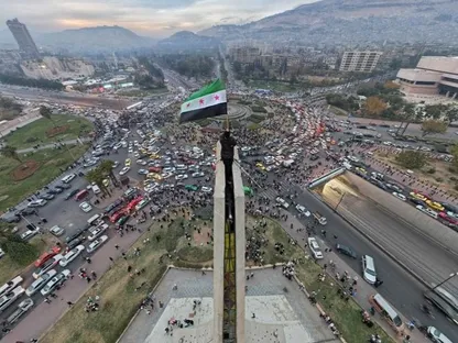 ساحة الأمويين بوسط دمشق، الجمهورية العربية السورية، 11 ديسمبر 2024 - Getty Images