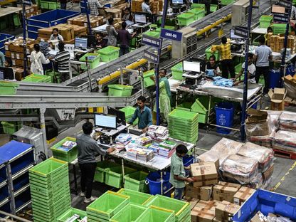 مخازن تصدير تابعة لشركة Flipkart India Pvt الهندية، في سانبكا، هاريانا، الهند، 26 أغسطس 2025 - Bloomberg