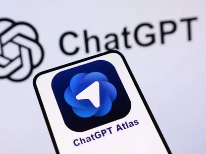 رسم وتوضيحي يتضمن شعار ChatGPT Atlas على هاتف ذكي. 21 أكتوبر 2025 - REUTERS