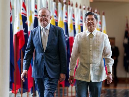 صورة نشرها رئيس الوزراء الأسترالي أنتوني ألبانيز رفقة الرئيس الفلبيني. 28 فبراير 2024 - @AlboMP
