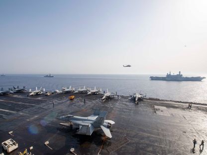 حاملة الطائرات الأميركية USS Dwight D. Eisenhower في البحر الأحمر. 7 يونيو 2024 - x/CENTCOM