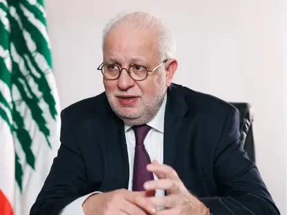 وزير العدل اللبناني عادل نصار. - الوكالة الوطنية اللبنانية للإعلام