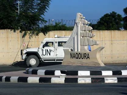 قوات حفظ السلام التابعة للأمم المتحدة (اليونيفيل) في بلدة الناقورة الجنوبية - REUTERS 