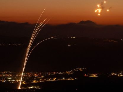 إسرائيل تعترض صواريخ أطلقت من جنوب لبنان. 23 أغسطس 2024 - Getty Images