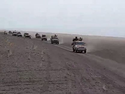 قوات الدعم السريع بالقرب من مقر الفرقة 17 مشاة التابعة للجيش في سنجة عاصمة ولاية سنار. 29 يونيو 2024 - x/RSFSudan