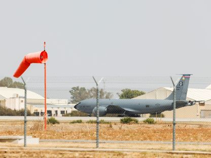 طائرة بوينج KC-135 التابعة للقوات الجوية الأميركية، 27 أغسطس 2021 - REUTERS