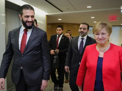 الشرع يستبق لقاء ترمب بالاجتماع مع مديرة صندوق النقد والجالية السورية