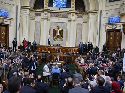 رئيس الوزراء المصري مصطفى مدبولي في بيان ألقاه أمام مجلس النواب. 21 نوفمبر 2023 - facebook/EgyptianCabinet