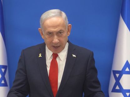 رئيس الوزراء الإسرائيلي بنيامين نتنياهو في كلمة موجهة إلى الشعب الإيراني. 13 يونيو 2025 - Reuters