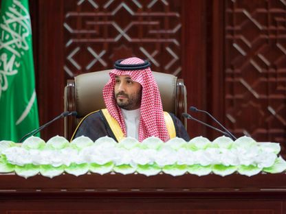ولي العهد السعودي الأمير محمد بن سلمان خلال افتتاح أعمال السنة الأولى من الدورة التاسعة لمجلس الشورى، الرياض. 18 سبتمبر 2024 - واس