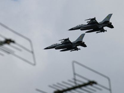 مقاتلات F-16 تحلق في سماء أوكرانيا. 4 أغسطس 2024 - Reuters