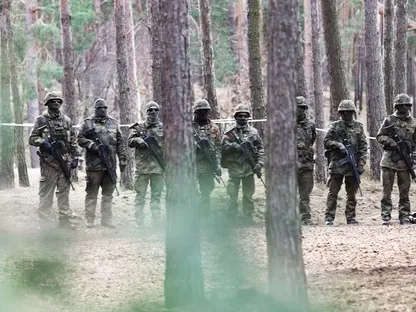 جنود في موقع تدريب بقاعدة الجيش الألماني (البوندسفير) بمدينة كليتس في ألمانيا. 23 فبراير 2024 - Reuters