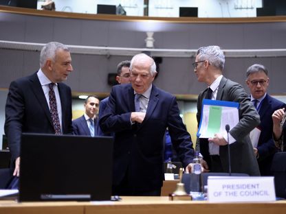 مسؤول السياسة الخارجية في الاتحاد الأوروبي جوزيب بوريل خلال اجتماع مجلس الشؤون الخارجية في مقر الاتحاد الأوروبي في بروكسل، 19 فبراير 2024 - AFP