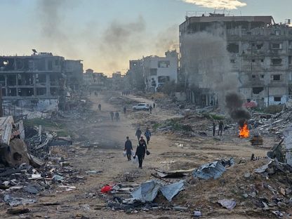 مبان مدمرة في مدينة غزة بعد انسحاب القوات الإسرائيلية. 01 نوفمبر 2024 - AFP