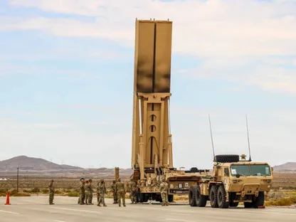 منصة إطلاق صاروخ Dark Eagle فرط الصوتي التابع للجيش الأميركي في صورة غير مؤرخة - الجيش الأميركي