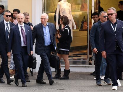 منسق السياسة الخارجية للاتحاد الأوروبي جوزيب بوريل قبل اجتماع وزراء خارجية مجموعة السبع في جزيرة كابري بإيطاليا. 17 أبريل 2024 - REUTERS