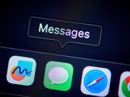 شعار خدمة iMessage للتراسل الفوري - Bloomberg