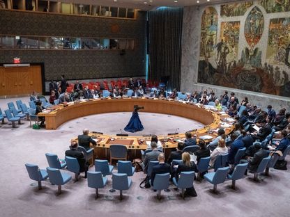 جانب من جلسة مجلس الأمن الدولي بشأن الحفاظ على السلام والأمن الدوليين. 18 مارس 2024 - Reuters